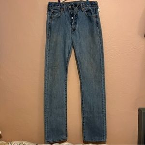 Levi Strauss & Co. 501 Men’s Button Fly Light Wash Levi’s Denim Jeans 30x36
